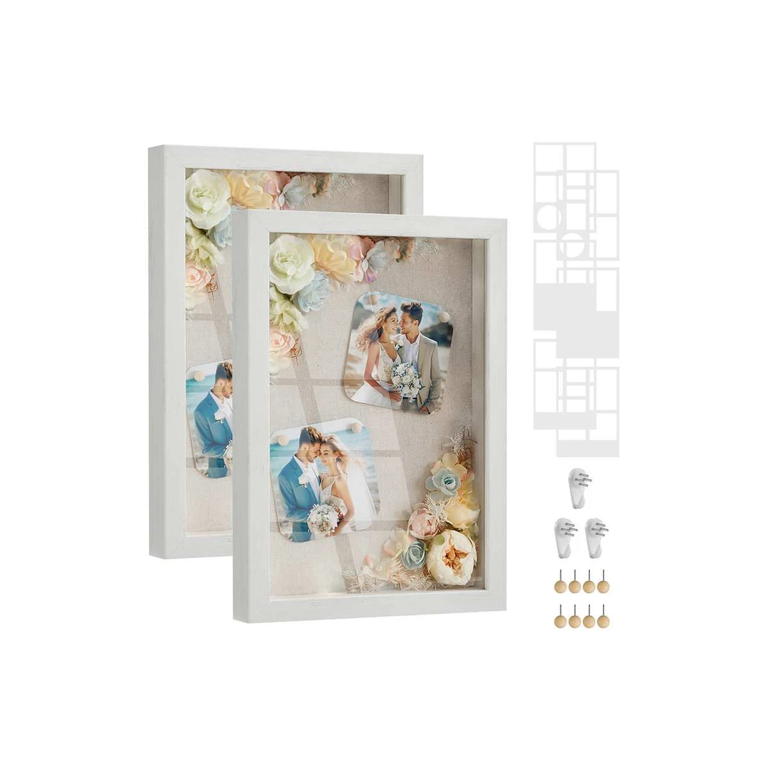 Balti nuotraukų rėmeliai 36,5x26 cm – 2 vnt. rinkinys