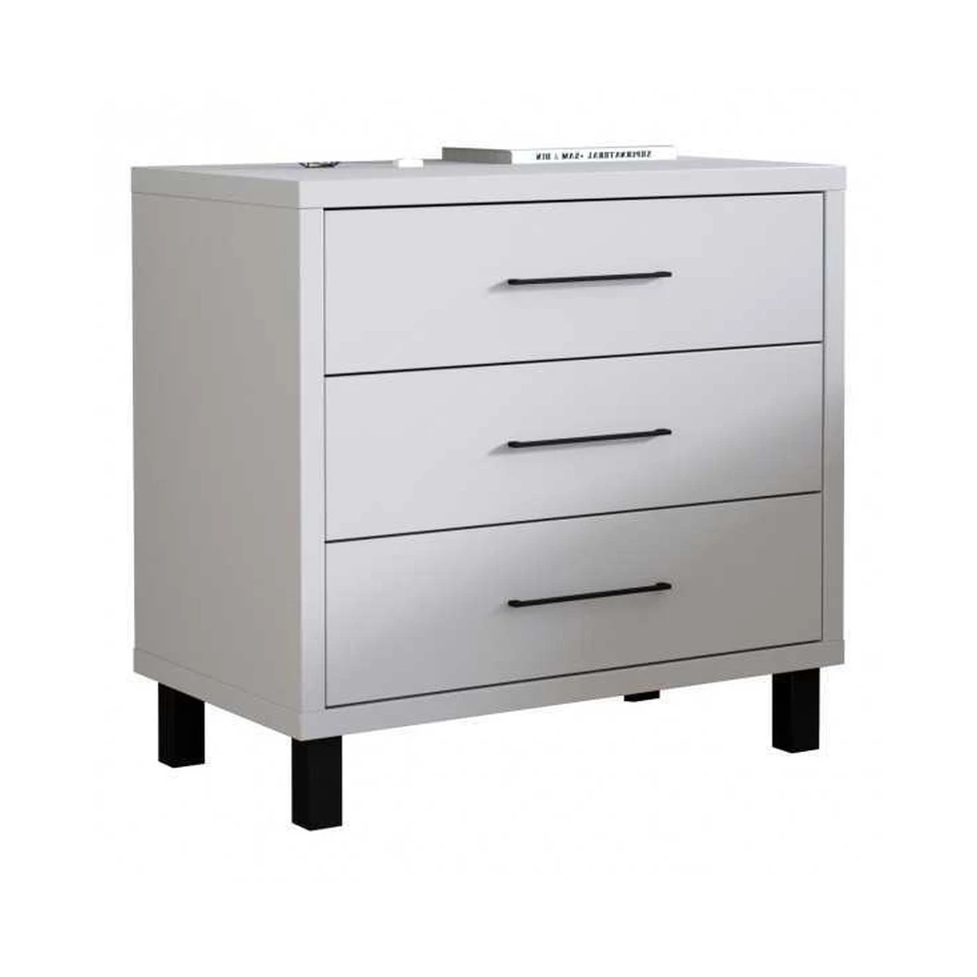 Elegantiška pilka spinta su metalinėm rankenom