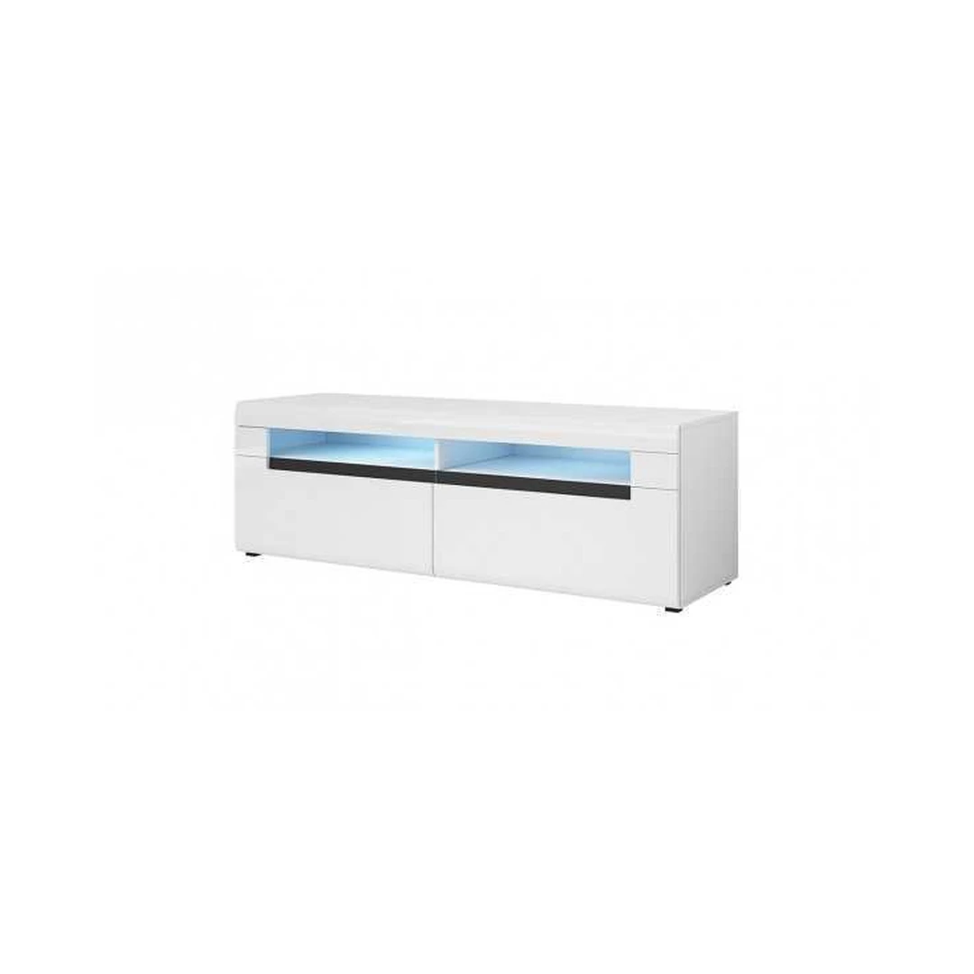 Modernus baltas stalas su 2 stalčiais ir tylus uždarymu