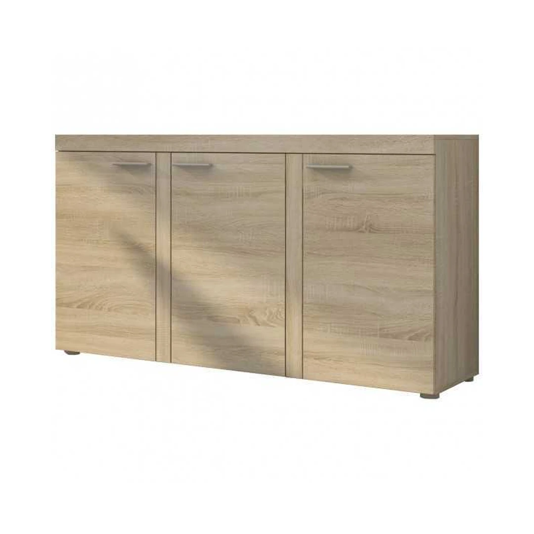 Elegantiškas Sonoma ąžuolo spintos stalas su laminuota plokštė