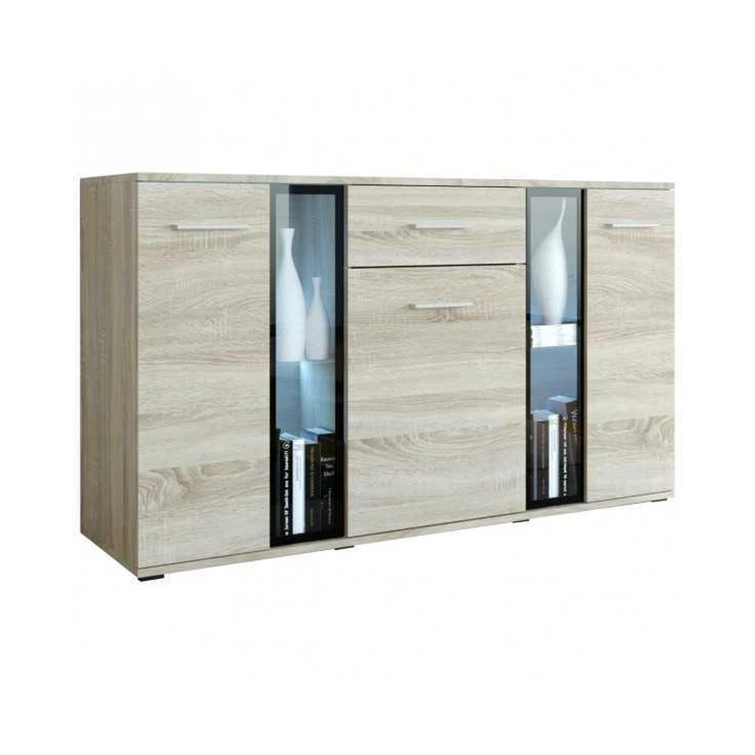 Erdvus spintas Sonoma spalvos su LED apšvietimu