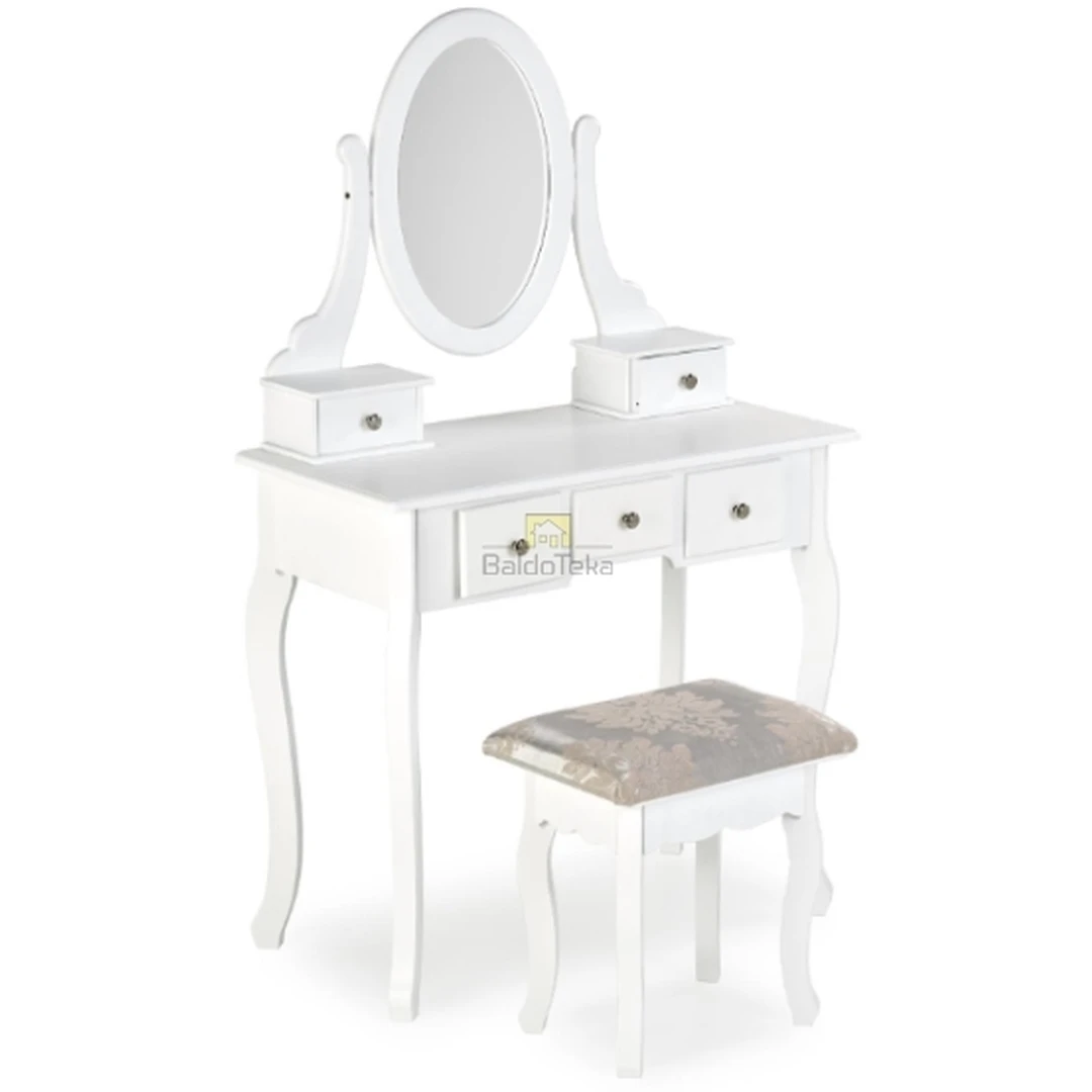 Elegantiška balta spintelė iš lakuoto MDF