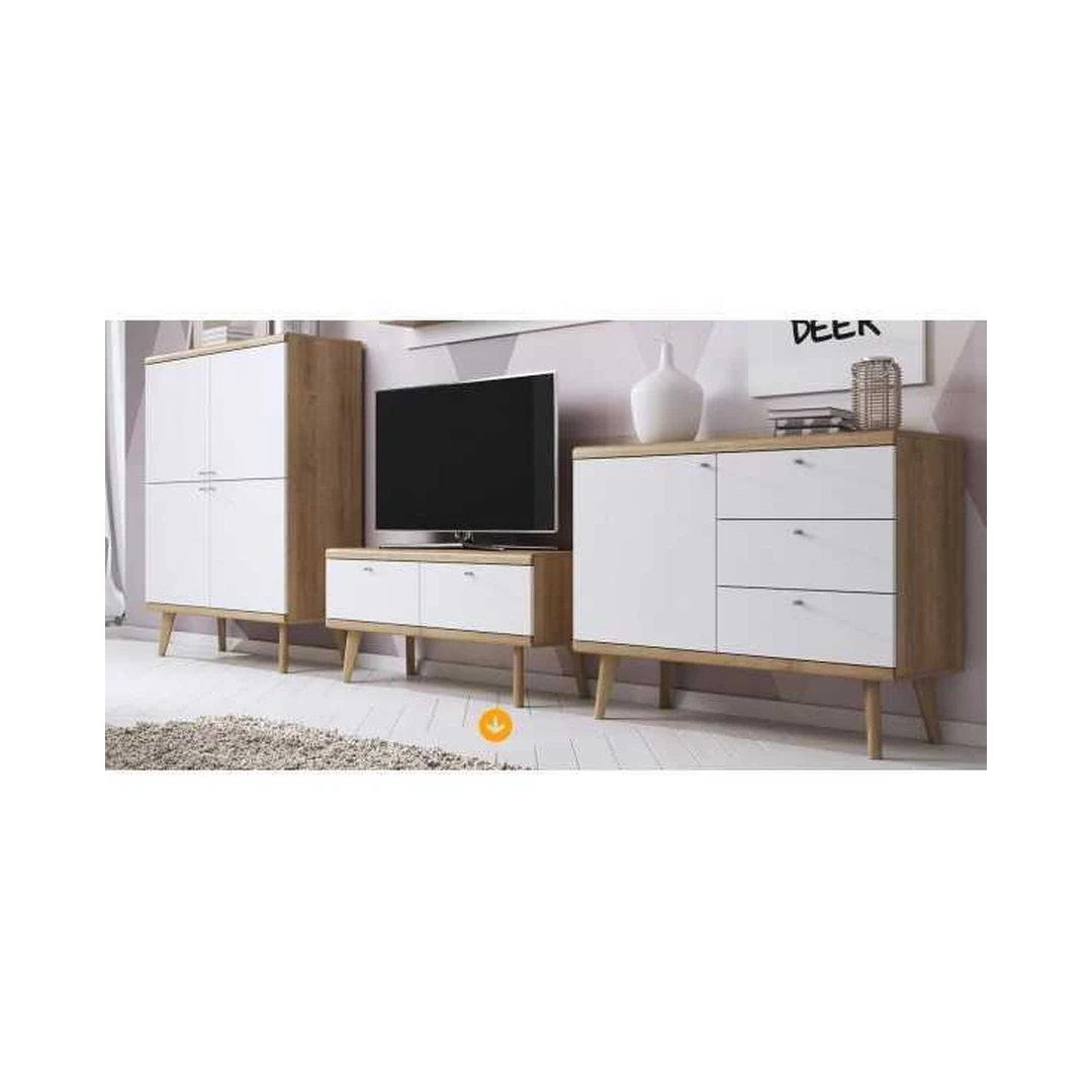 PRINTO PI sekcija - baltos/ąžuolo Riviera spalvos