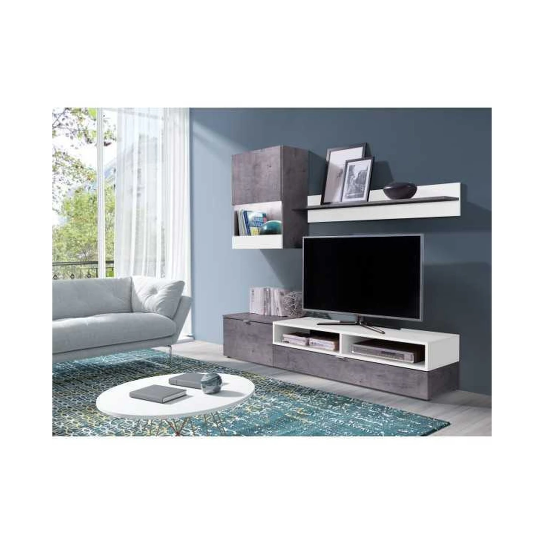 Šiuolaikiškas sieninis blokas su spinte ir RTV komoda