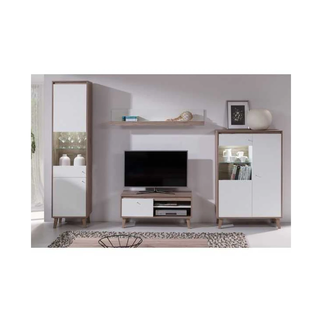 Stovinti vitrina BJ2 su LED apšvietimu ir 4 spalvų pasirinkimu