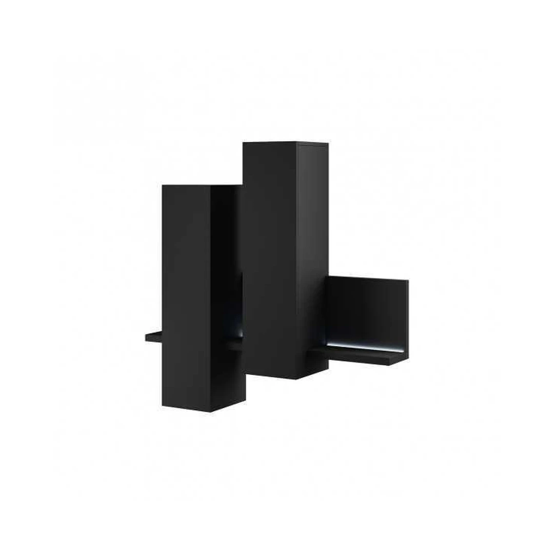 Stilinga juoda spinta su LED apšvietimu