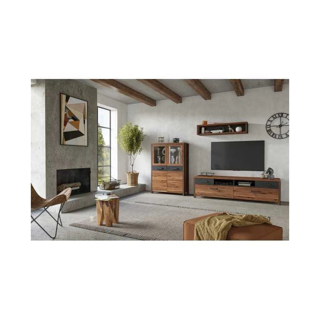 Įspūdinga aukščio komoda su LED apšvietimu