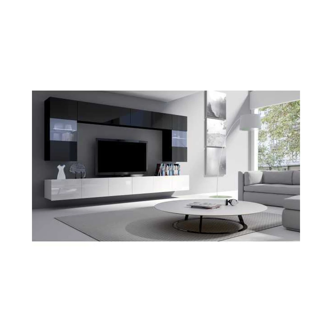 Šiuolaikiniai gabaritiniai baldų komplektai su koreguojamais tarpais