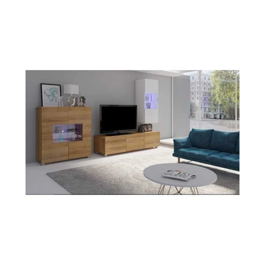 Šiuolaikiškas baldų komplektas su LED apšvietimu