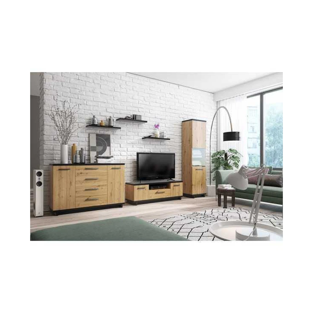 Modernūs gabaritiniai baldų komplektai su koreguojamais tarpais