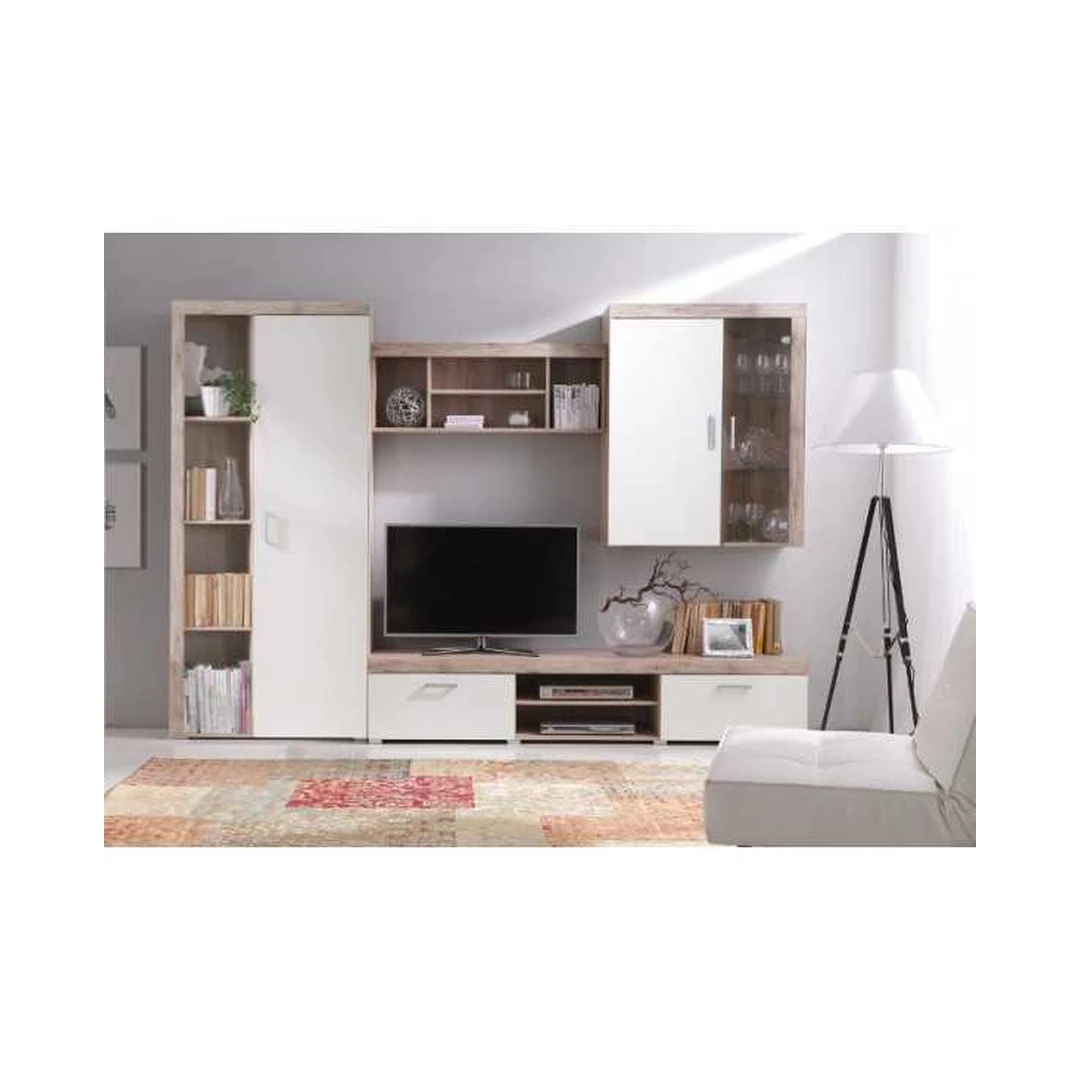 SM2 Uždara knygų spinta su lentynomis – San Marinas arba Crem