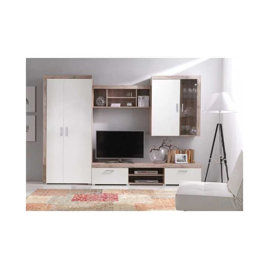 Moduliniai baldai su koreguojamais tarpais ir LED apšvietimu