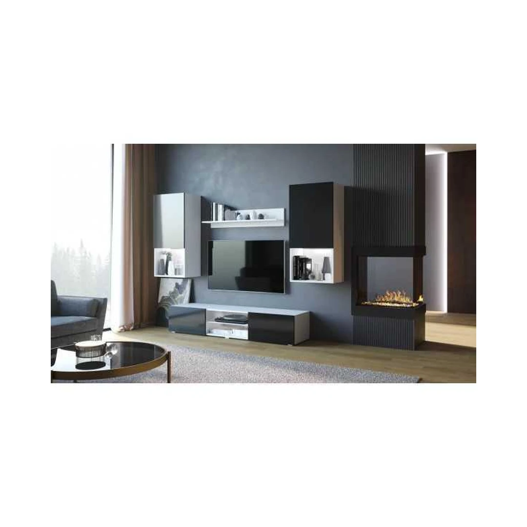 Baltas matinis korpusas su blizgiu juodu priekiu