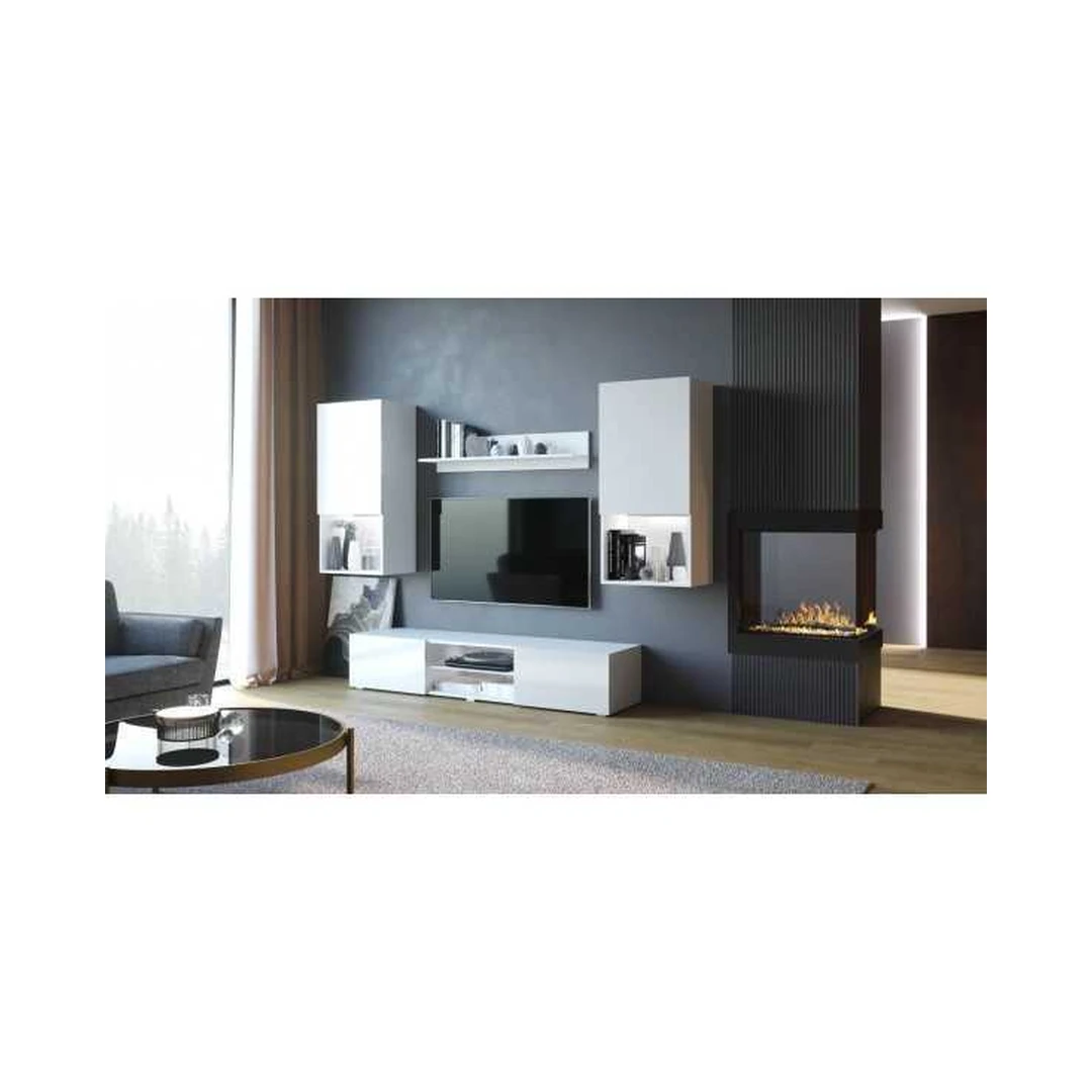 Baltas matinis korpusas su blizgiu priekiu