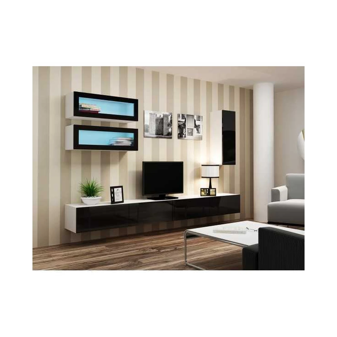 Moderni TV spintelė su LED apšvietimu ir PUSH-CLICK sistema