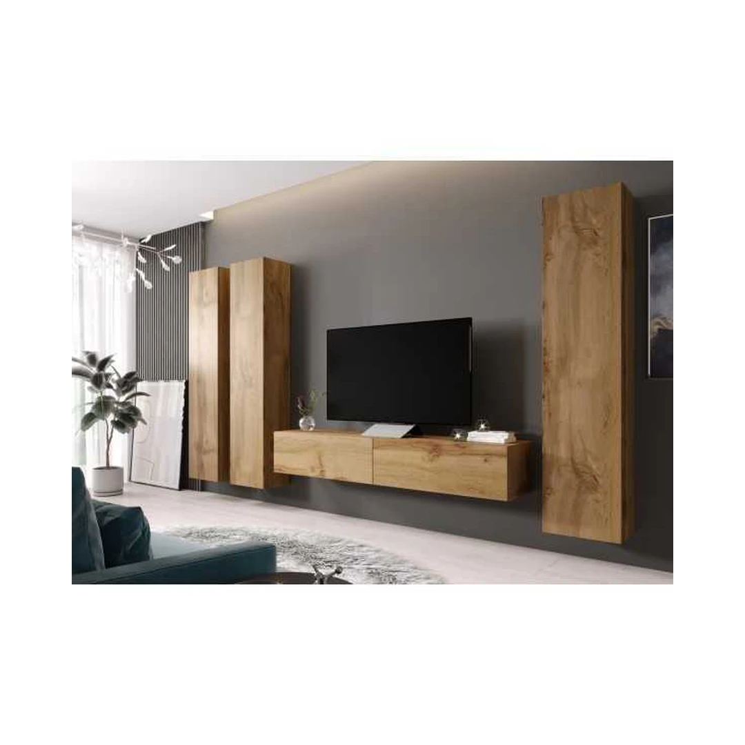 Įspūdinga ąžuolinė TV spintelė VIGO VG1 su modernia PUSH-CLICK sistema