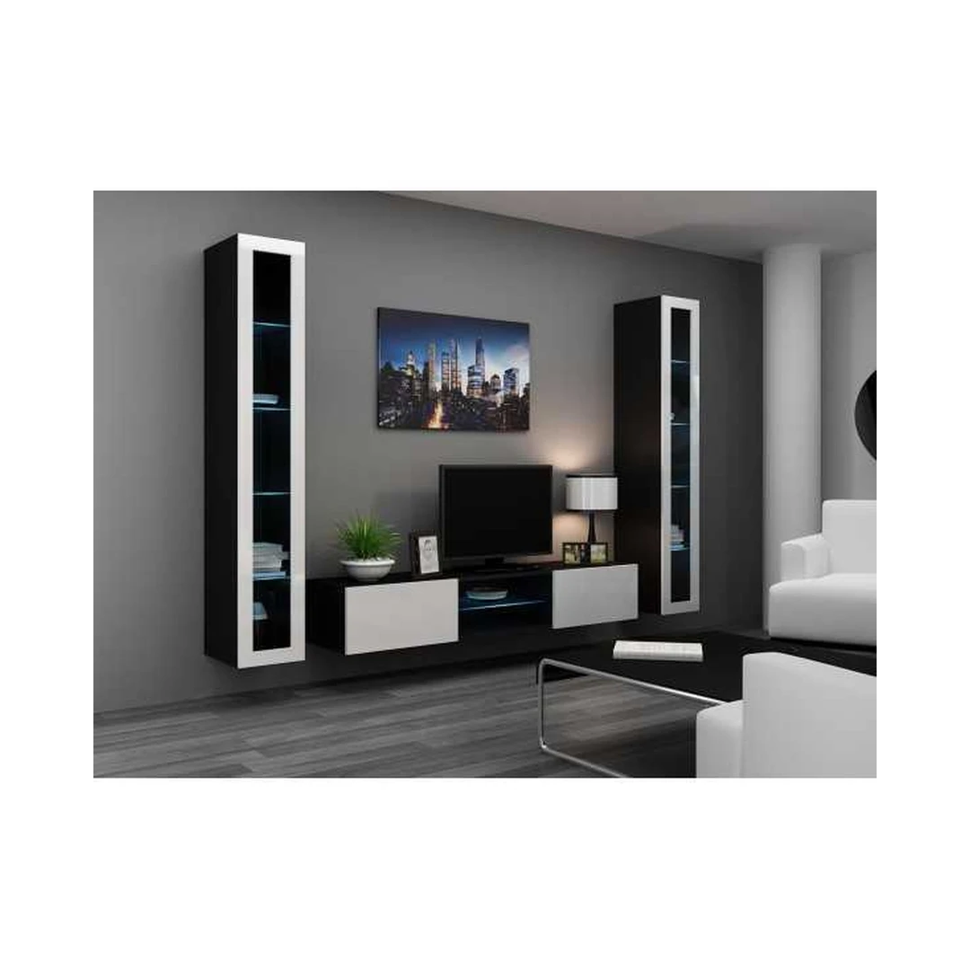 Šiuolaikinė stiklinė spinta su LED apšvietimu