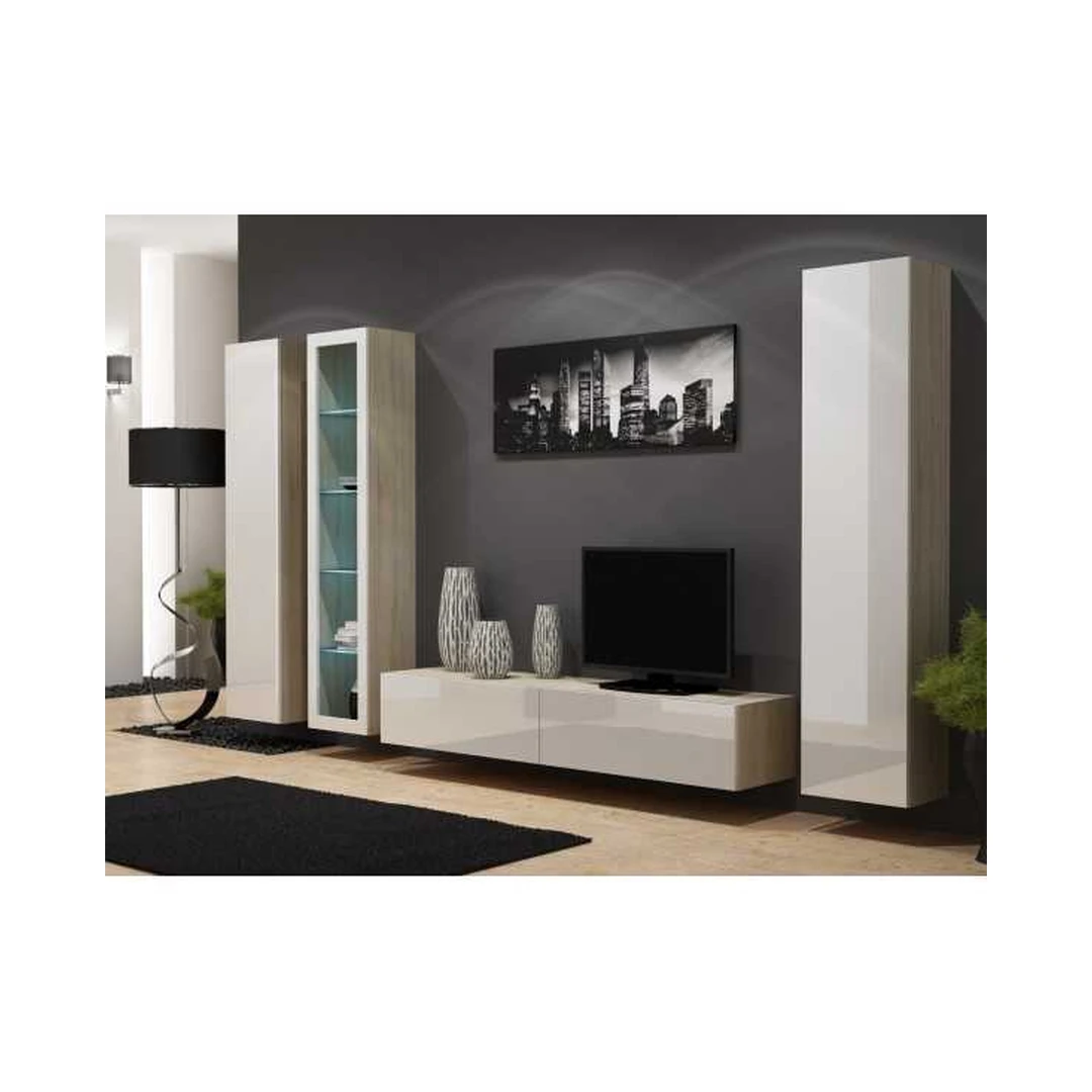 Moderni TV spintelė su vitrinomis VIGO