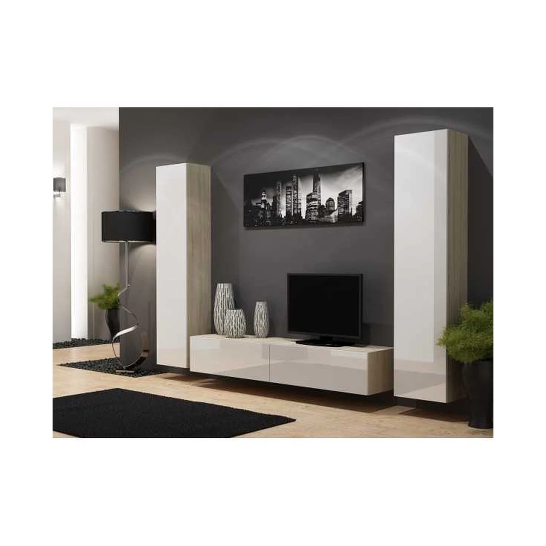 Moderni TV spintelė su vitrinomis VIGO VG1 ir VIGO VG2