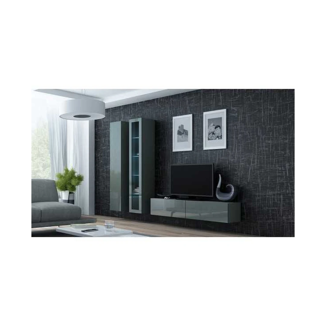 Moderni TV spintelė su vitrinomis VIGO