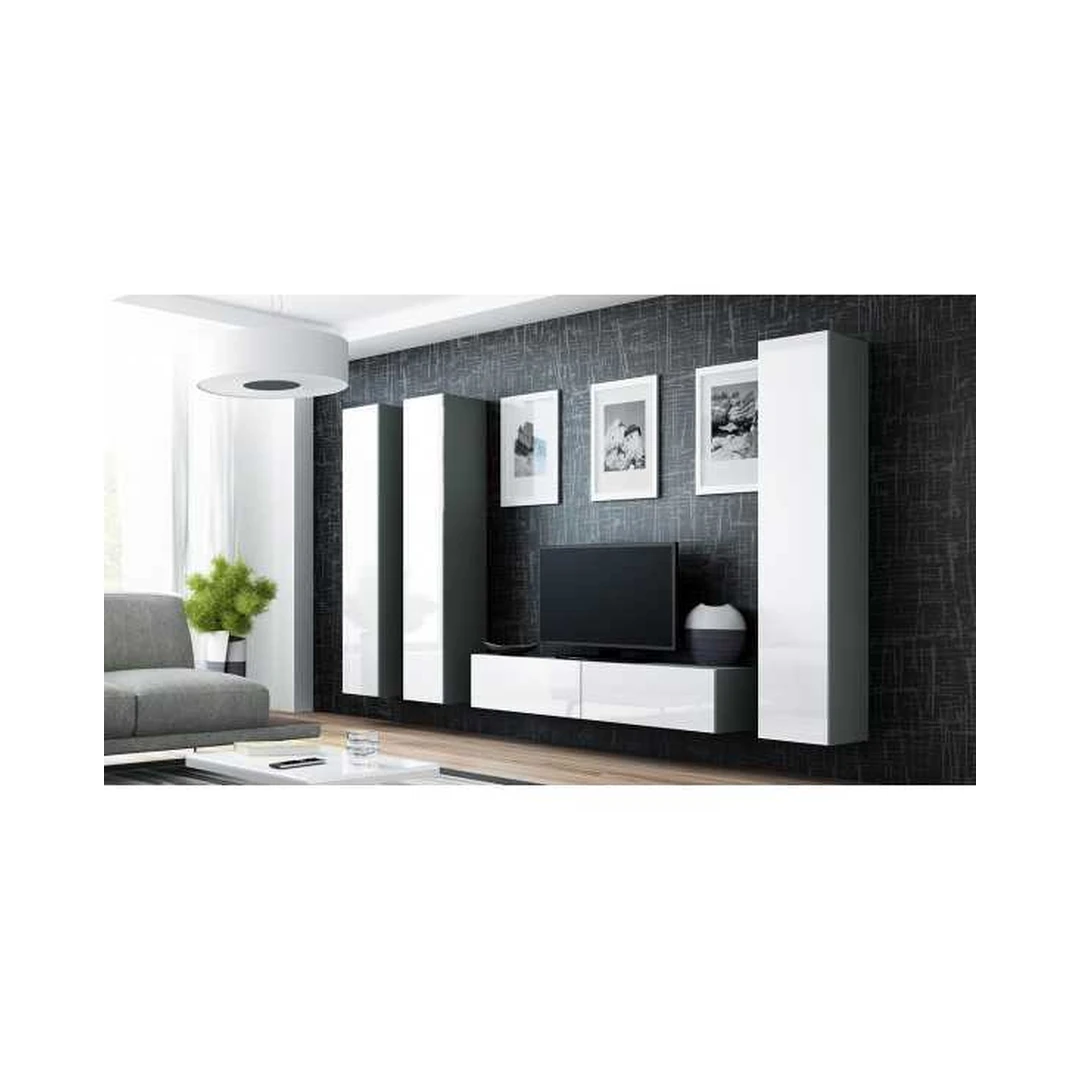 Moderni TV spintelė su vitrinomis VIGO VG2 ir VG4