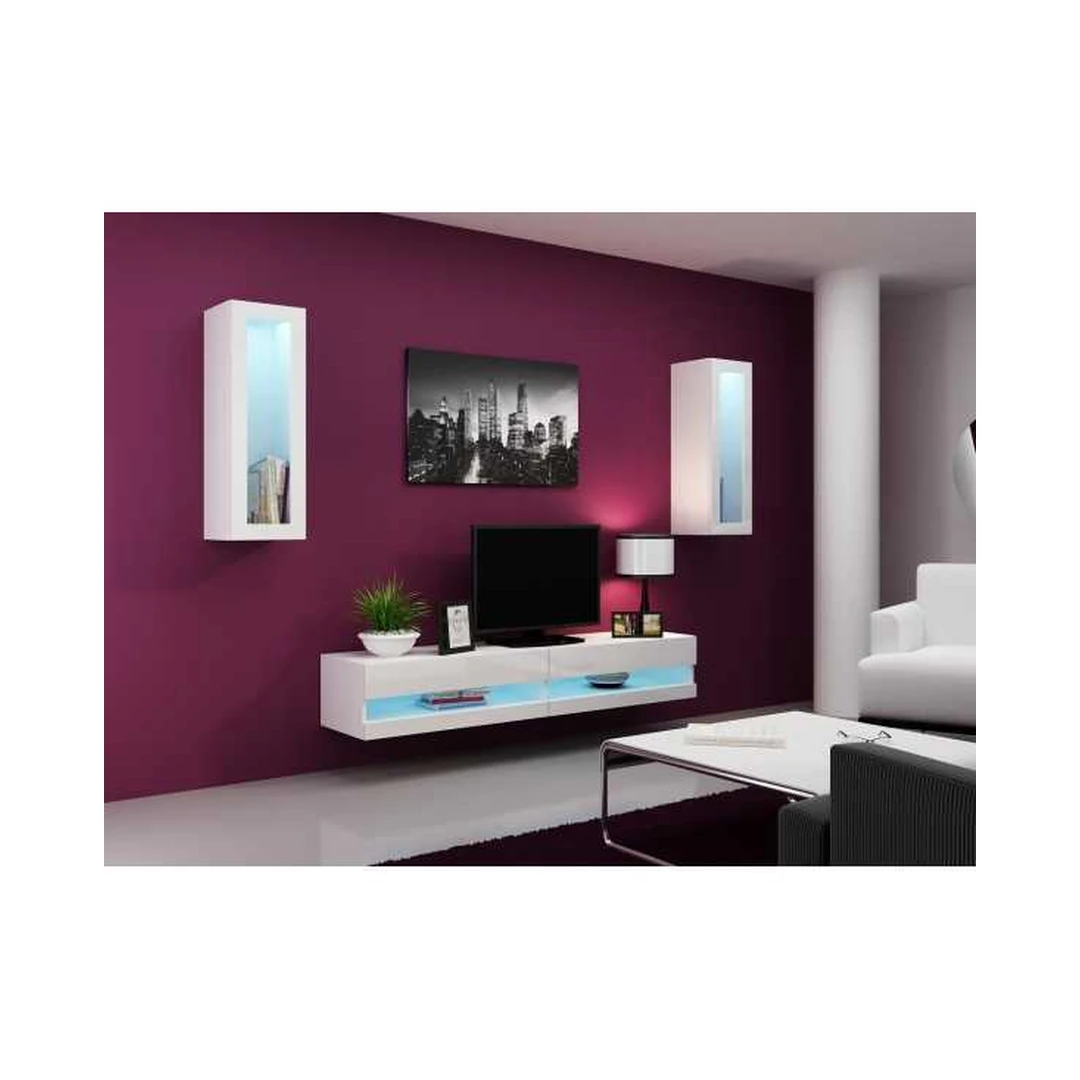 Moderni TV spintelė su LED apšvietimu ir PUSH-CLICK sistema