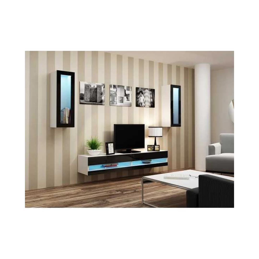 Moderni TV spintelė su LED apšvietimu ir PUSH-CLICK sistema