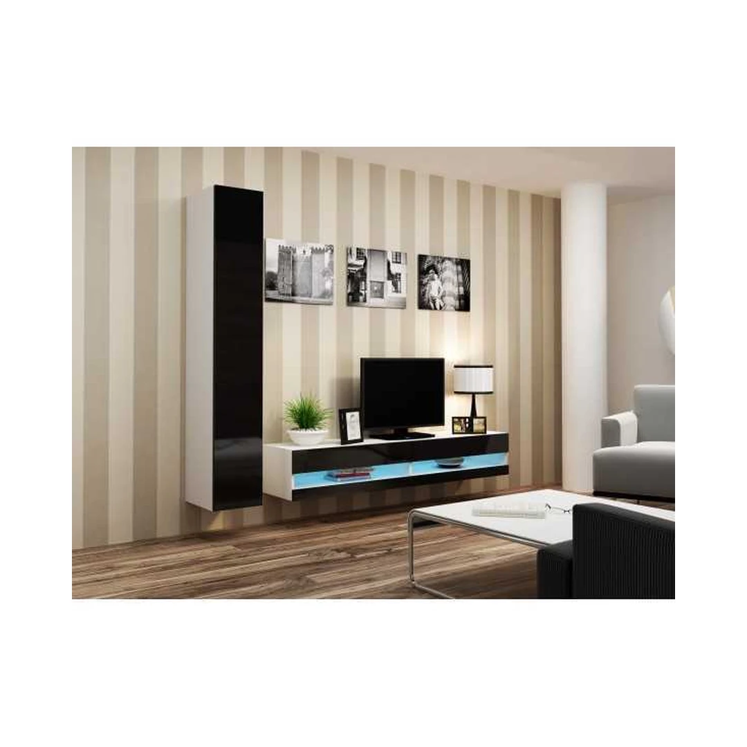 Moderni TV spintelė su LED apšvietimu ir PUSH-CLICK sistema