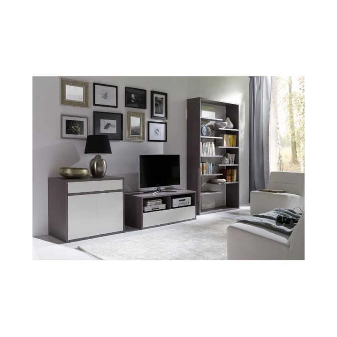 Moderni komoda su blizgiu pelenų atspalviu