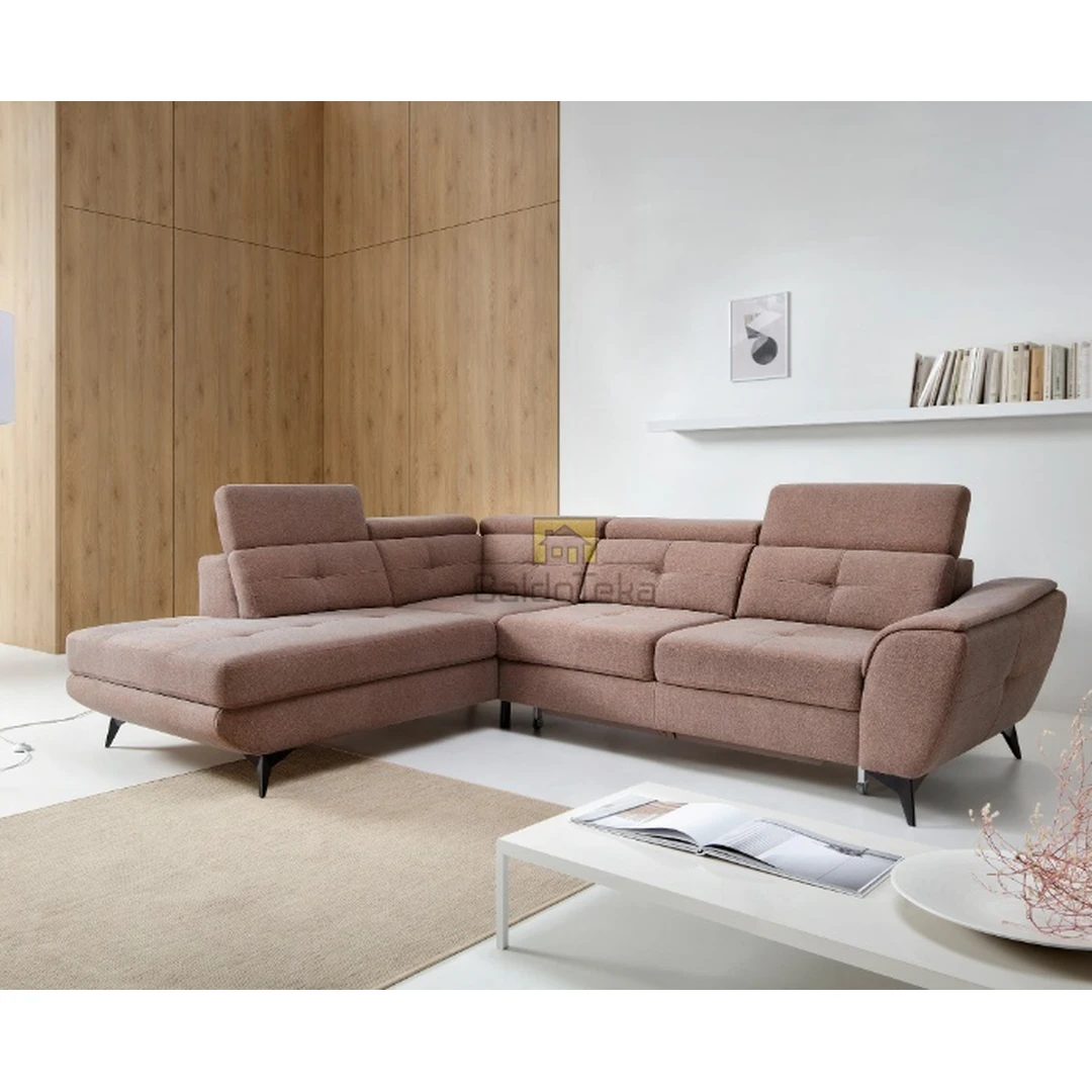 Ergonomiška lova su patalynės dėže ir reguliuojama atrama