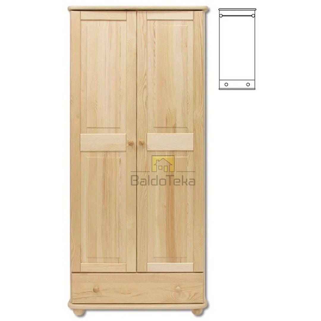 Ergonominė medinė lova iš pušies 85x190x60 cm