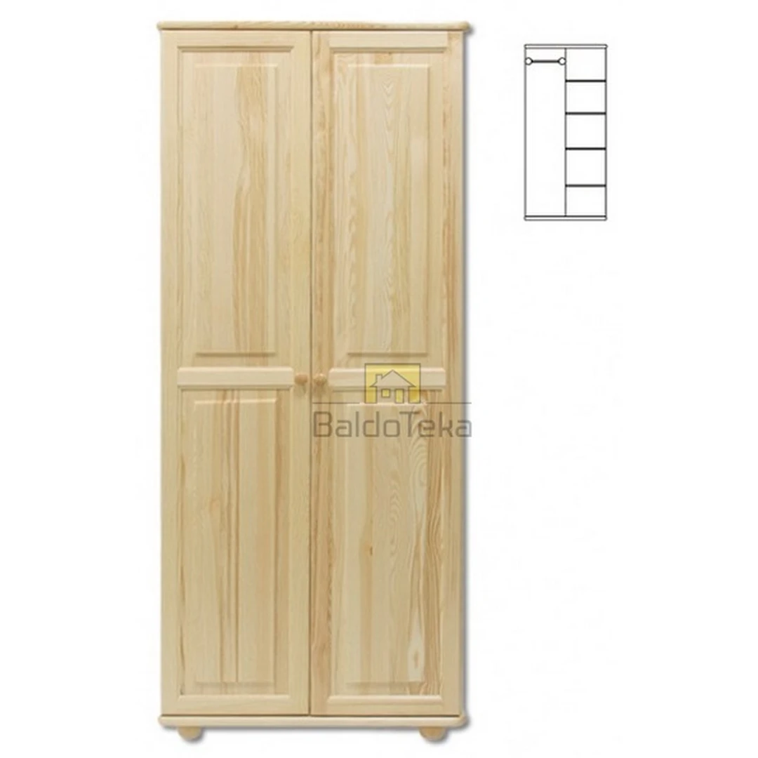 Ergonomiškas pušies medžio spinta – 82/190/60 cm