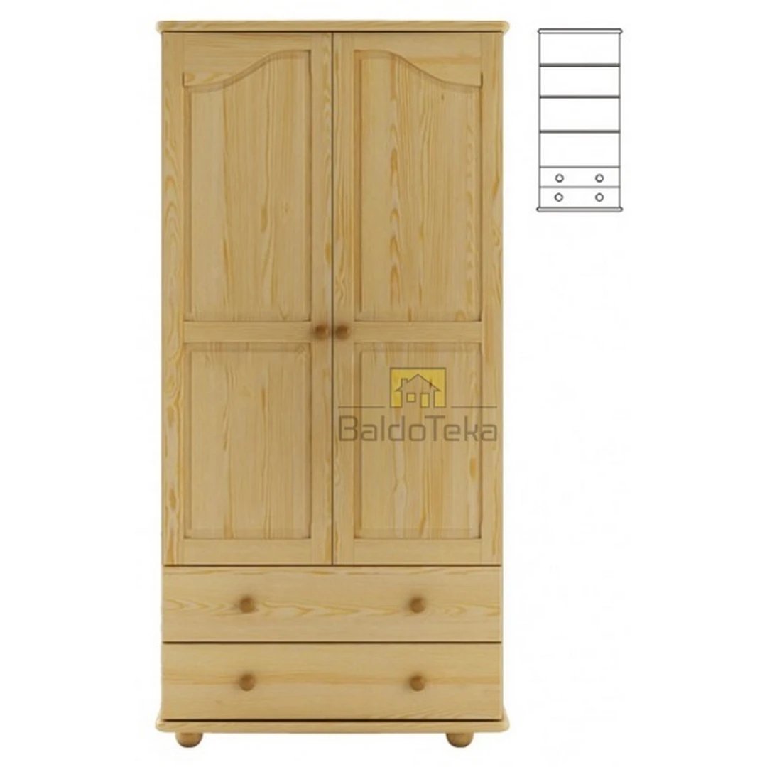 Ergonominė pušinė lova 90x190 cm