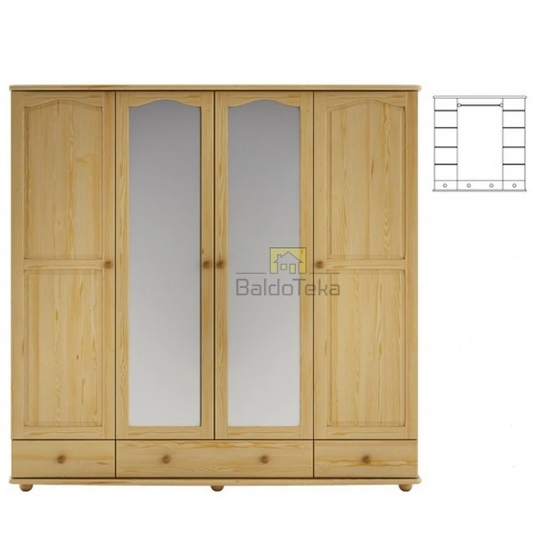 Natūrali pušies malkinė 200x210x57 cm