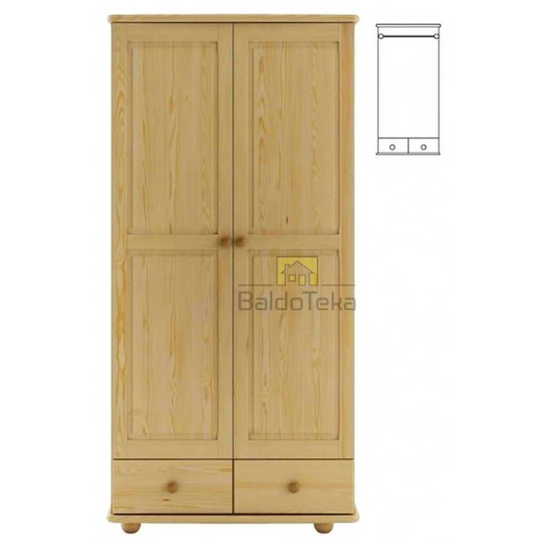 Ergonominė pušinė lova 90x190 cm