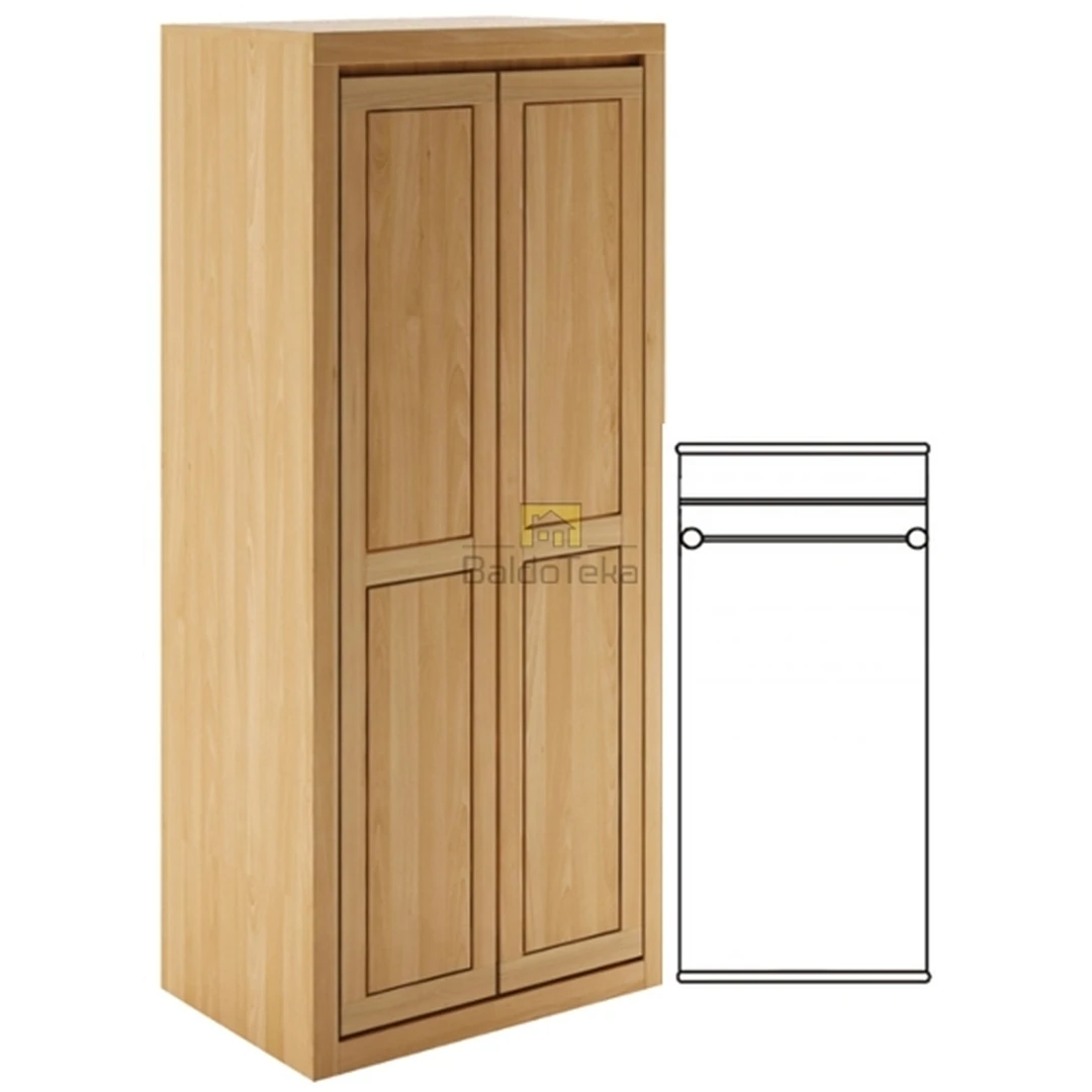 Natūralaus buko medžio spinta 90x190x60 cm