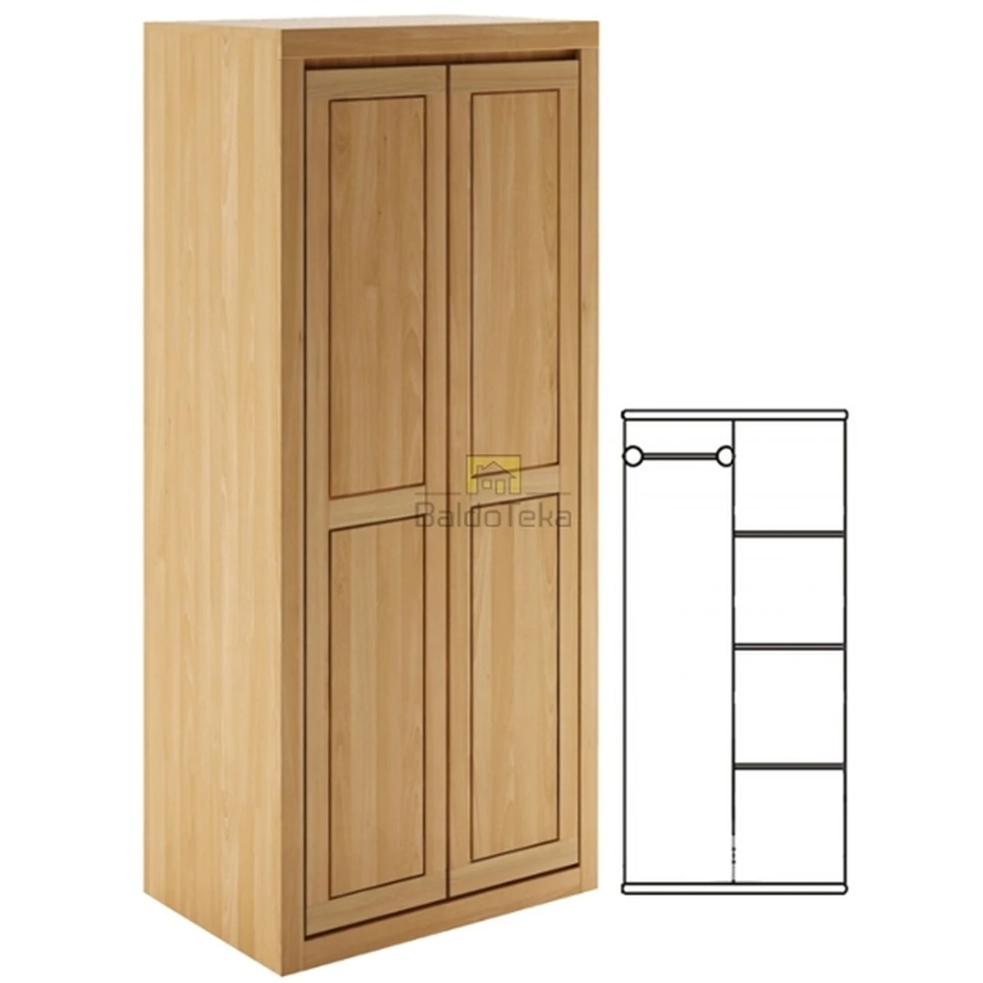 Natūralaus buko medžio spintos – 90x190x60 cm