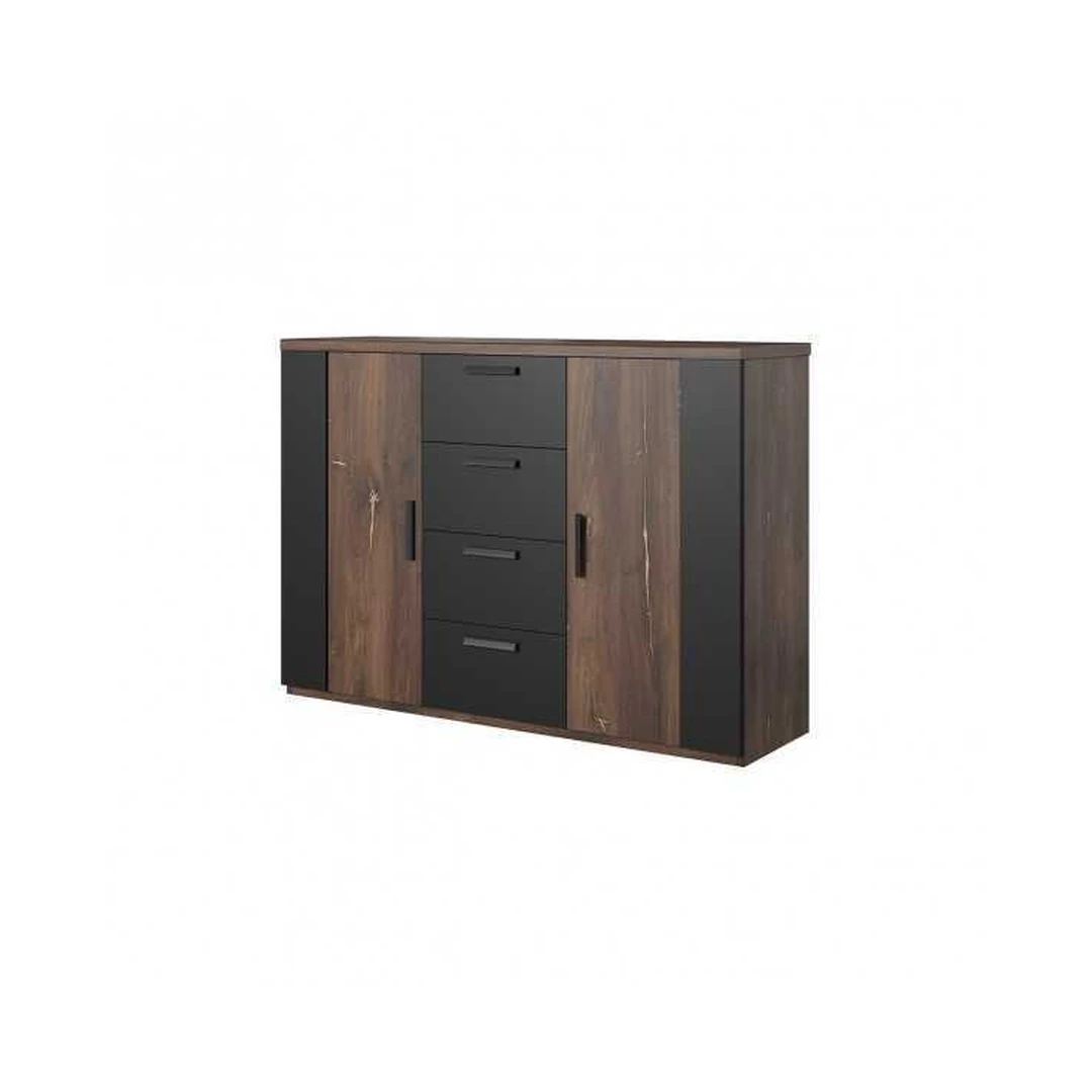 Ąžuolinis flagštatas tamsus - varinis / juodas „Supermatt“