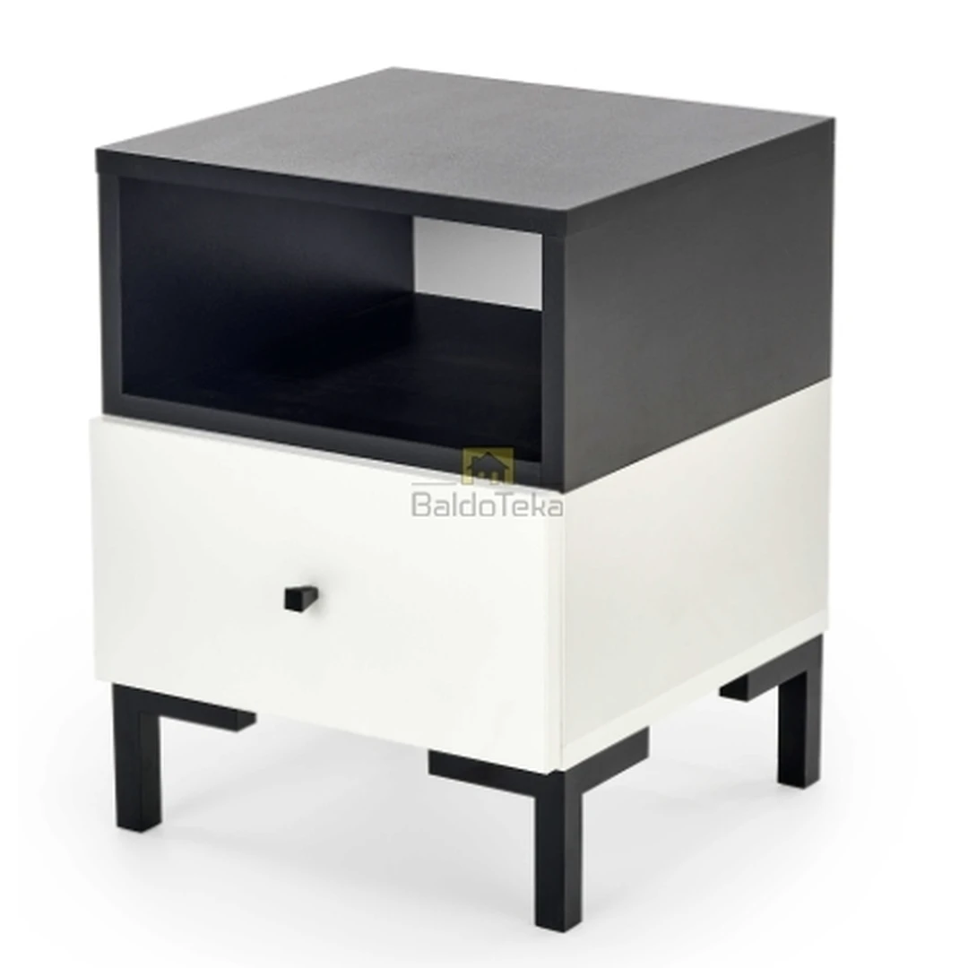 Modernus baltas/juodas stalelis LMDP medžiaga