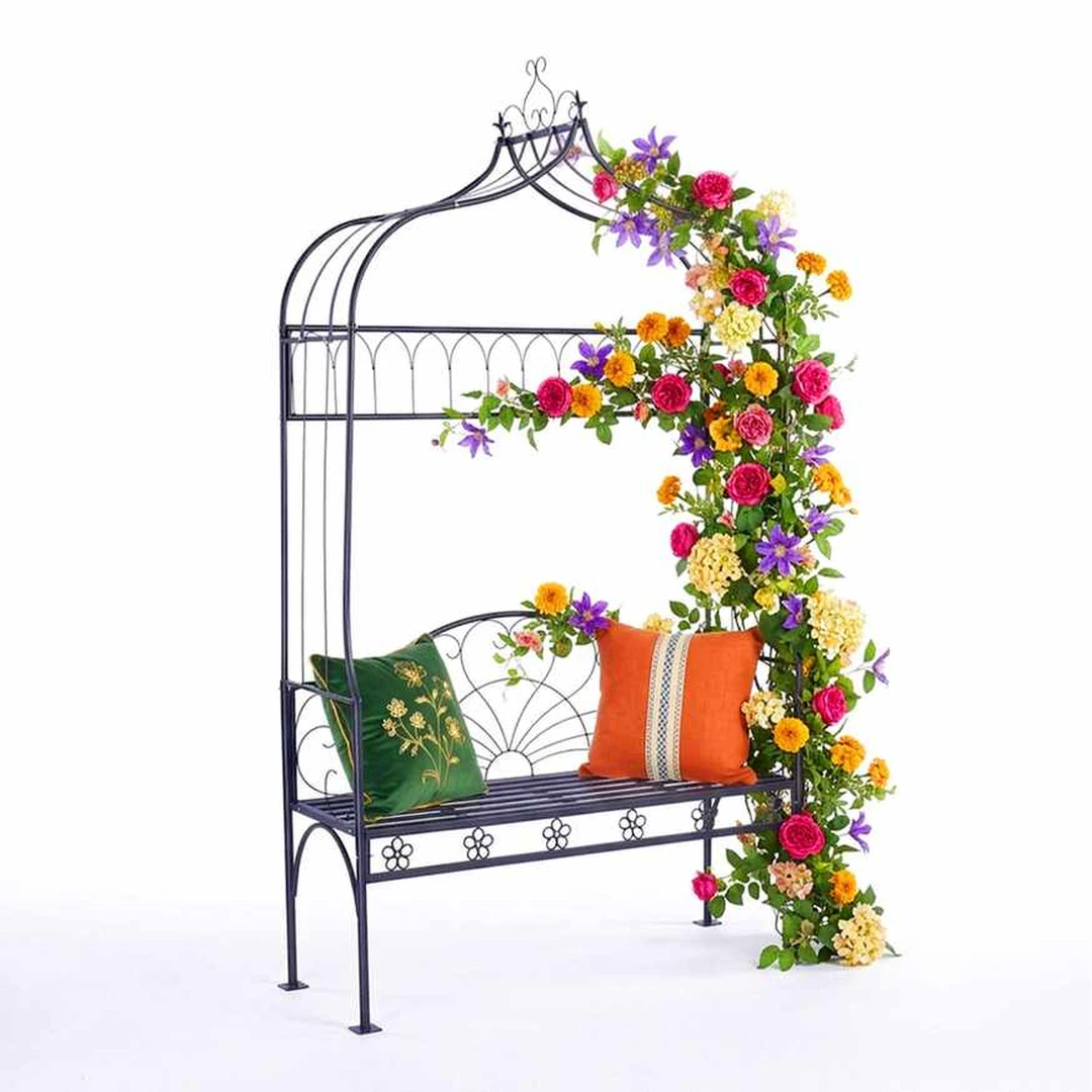 Sodo arka su suoliuku Relaxdays, su integruotu suoliuku, 220 × 122 × 43 cm - Suolai, daiktadėžės