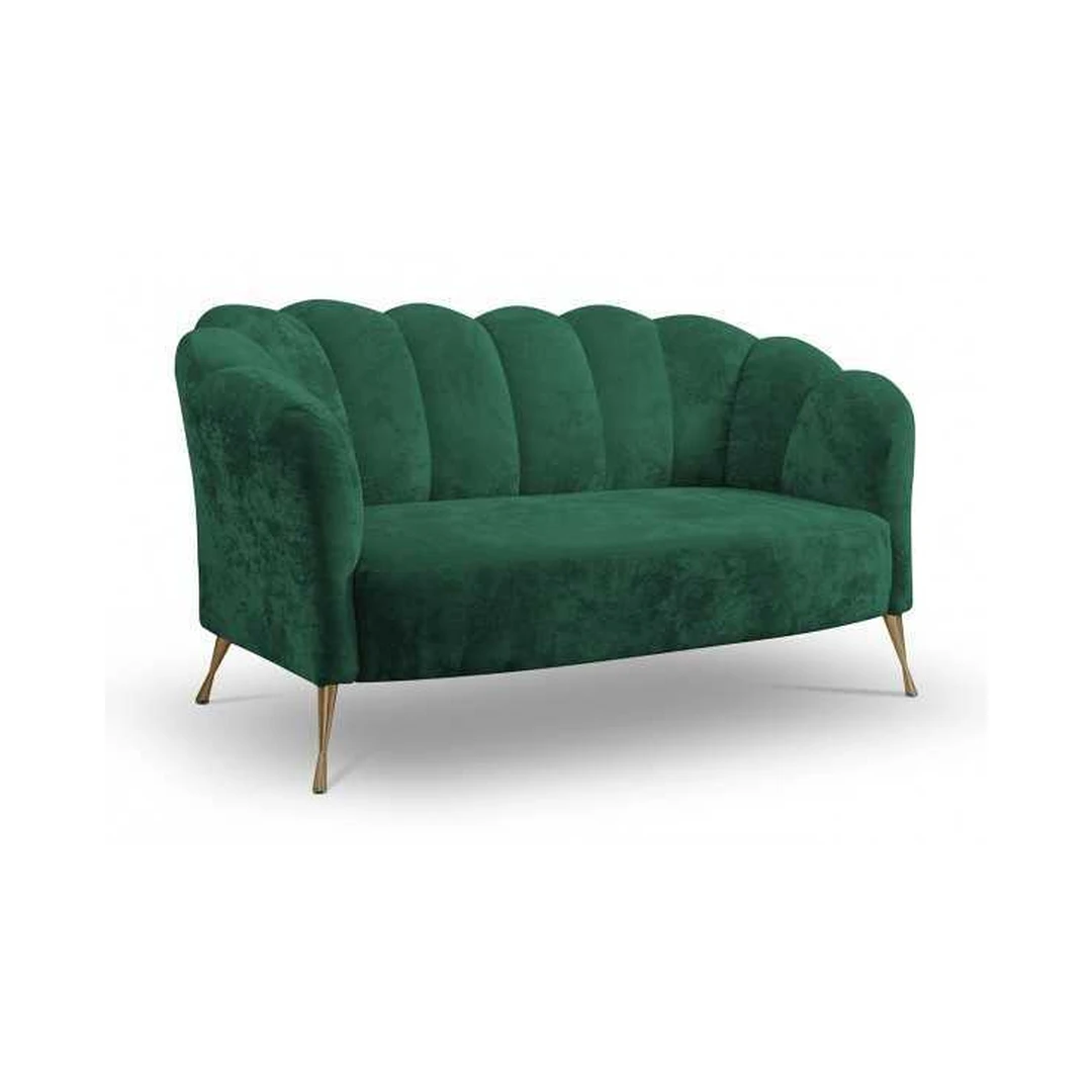 Ergonominė sofė su aukso metalinėmis kojomis