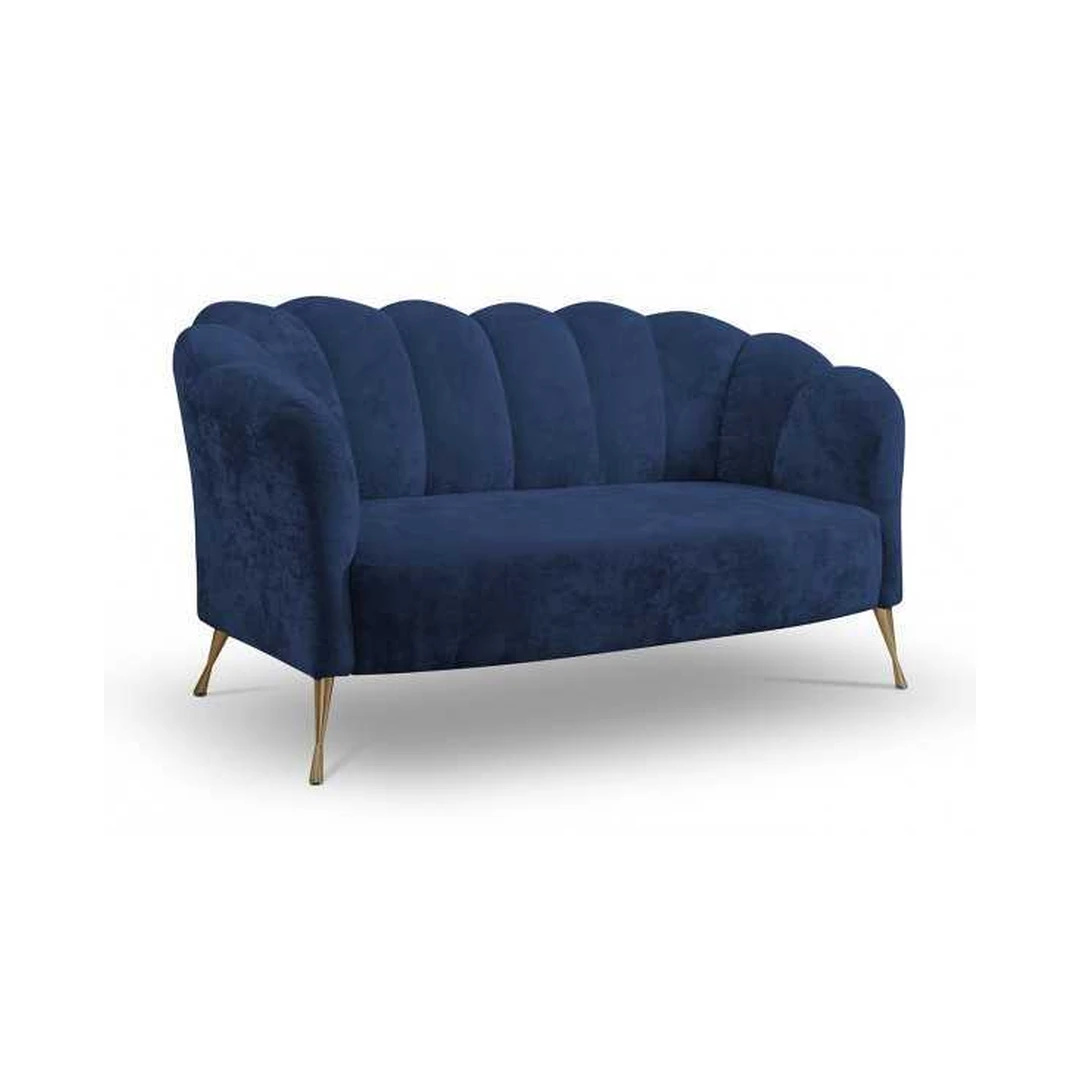 Ergonominė sofė su auksiniais metaliniais kojomis