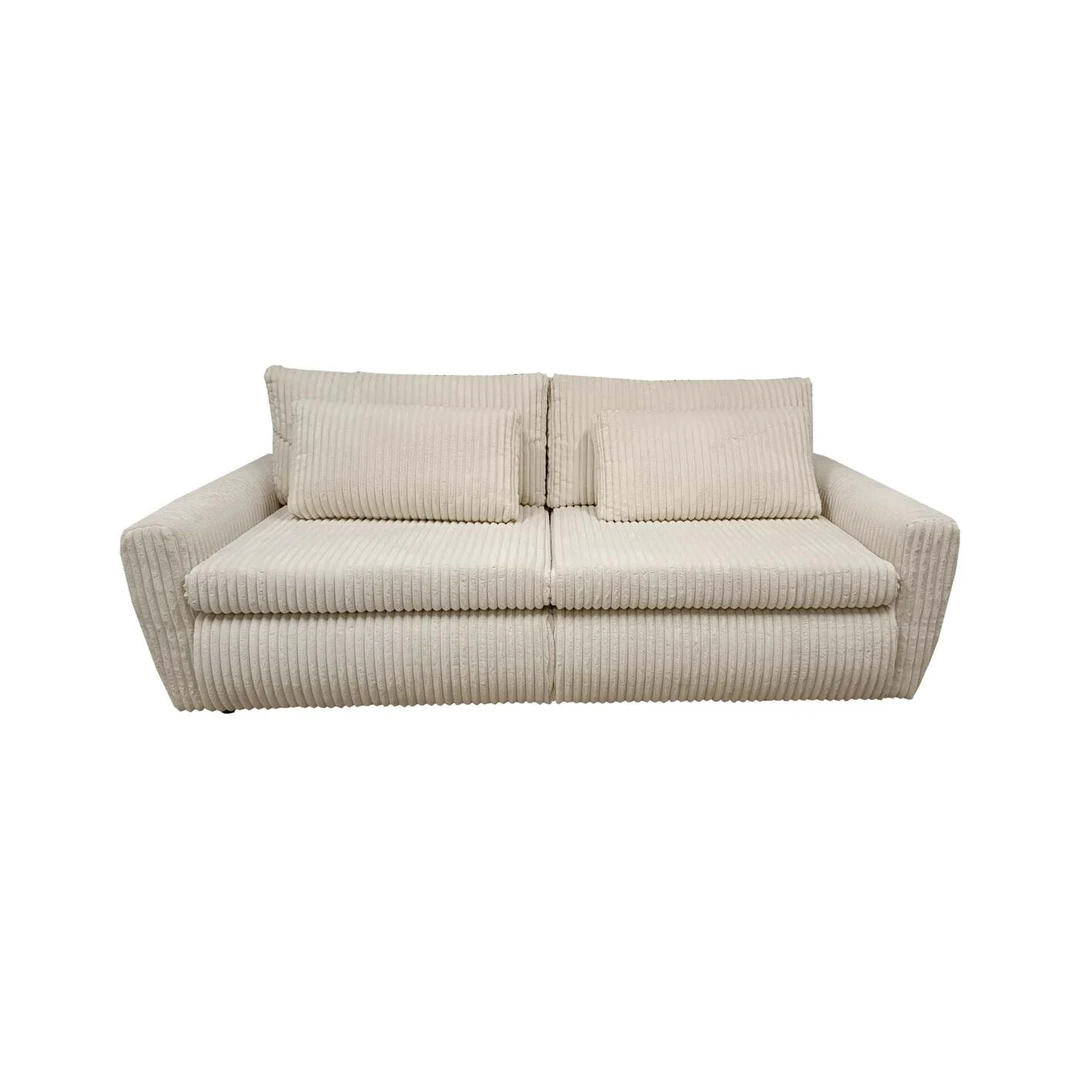 Šiuolaikiška minkšta sofa su funkcionaliu dizainu