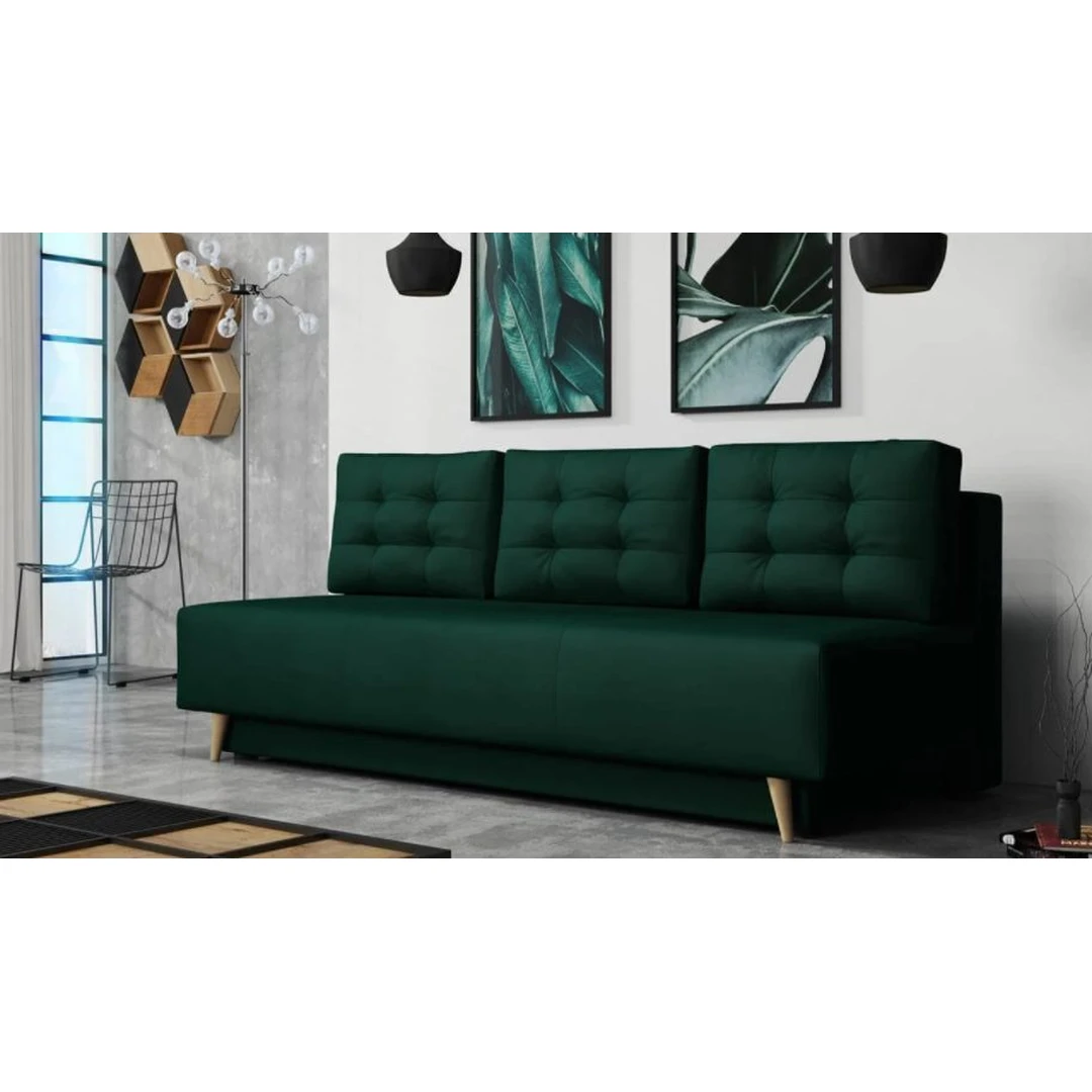 Įvairių spalvų sofos lovos su miegama funkcija