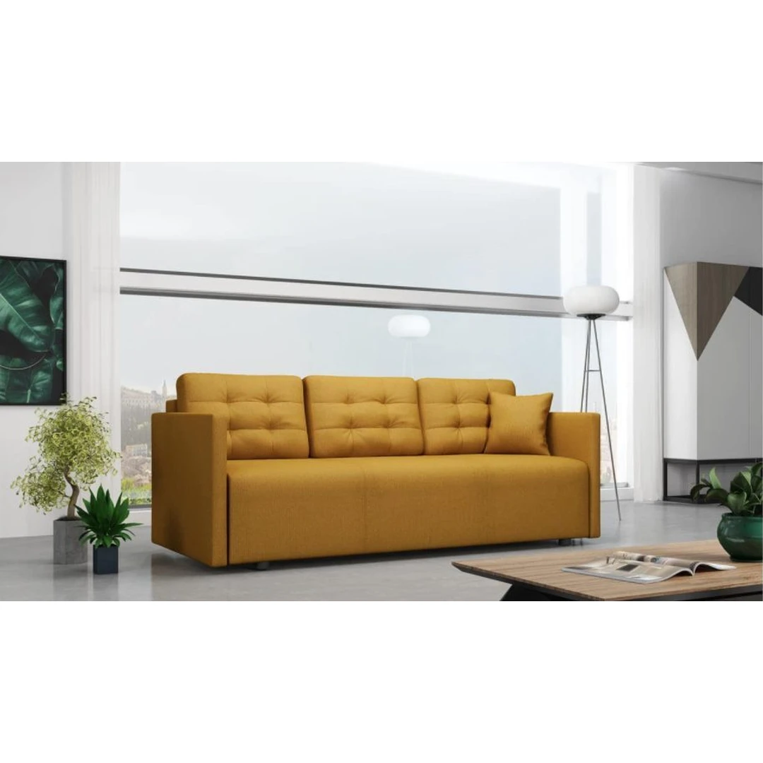 Stylinga spalvinga sofa – puikus akcentas jūsų svetainei