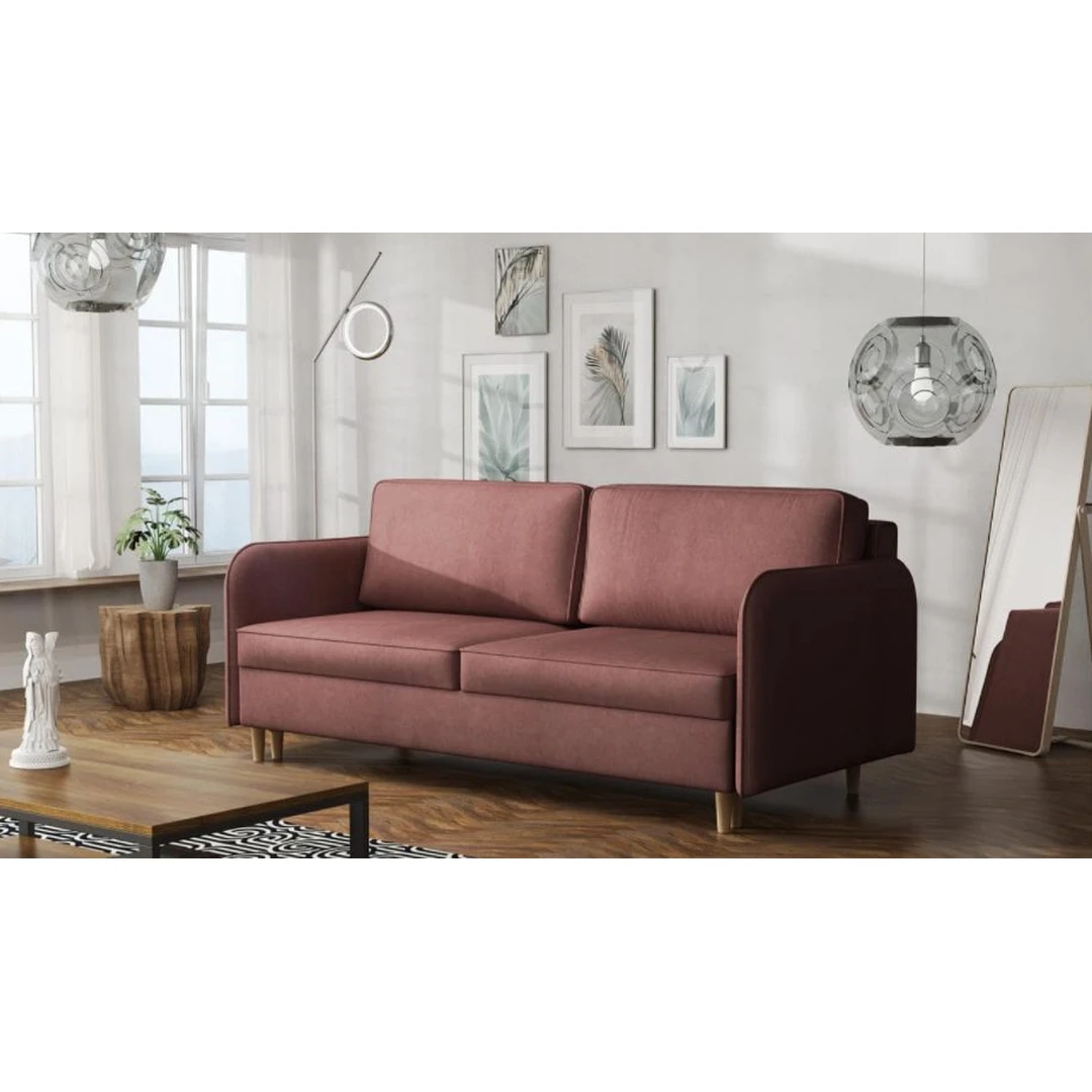 Elegantiška sofos komplektacija su minkštais pagalvėmis