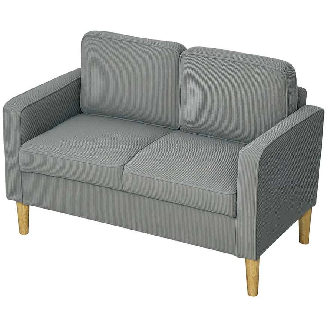 Sofa Homcom 117x63x79cm., pilkos/šviesiai rudos spalvos - Sofos