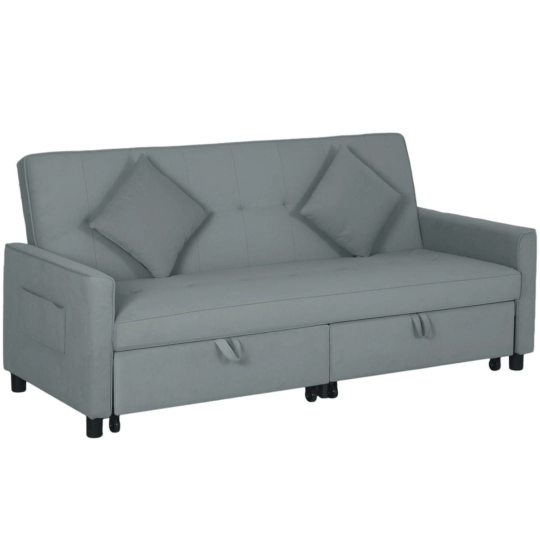 Transformuojama sofa-lova su 3 padėčių atlošu