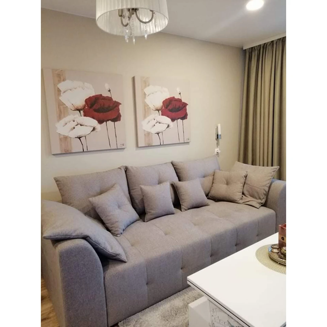 Plati ir patogi sėdima dalis, lengvai išsitiesianti į dvigulį