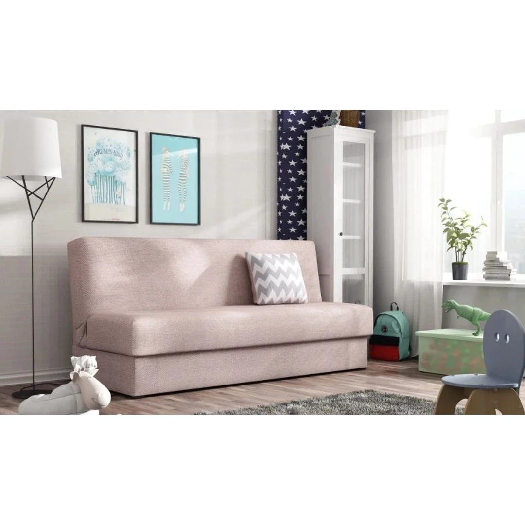 Įvairių spalvų sofos lovos su miegama funkcija